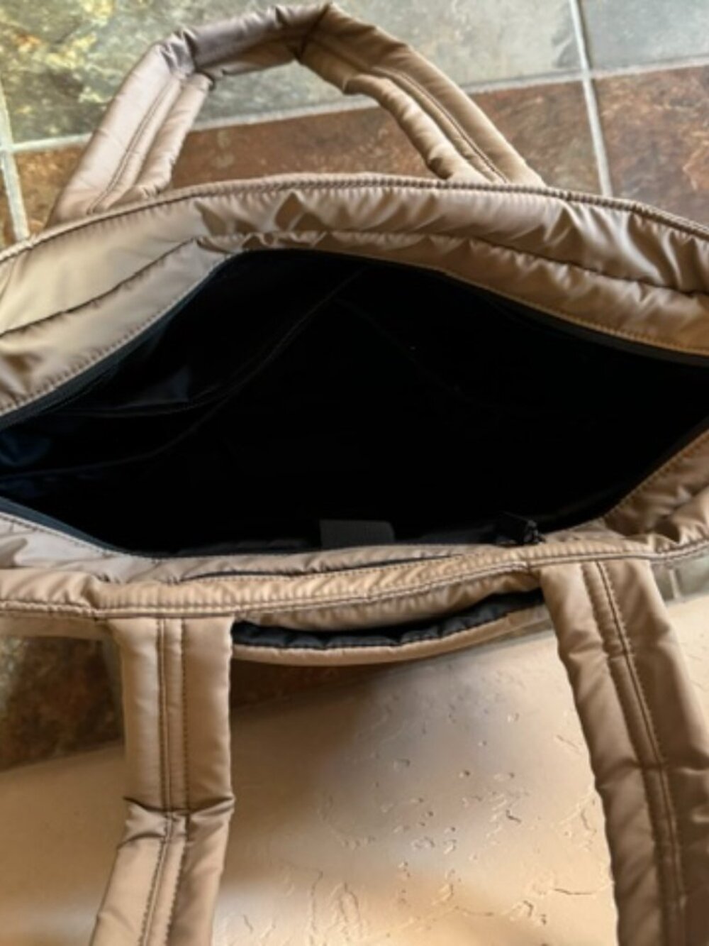 Calpak Luka Expandable Laptop Tote in Chocolate - Picture 4 of 4